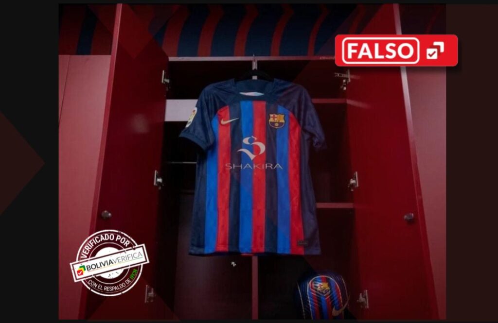 Imagen De La Camiseta Del F C Barcelona Con El Logo De Shakira Es Un