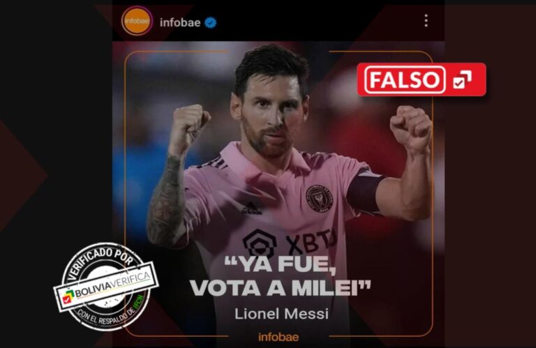 Argentina Infobae no informó que Lionel Messi expresó su apoyo al