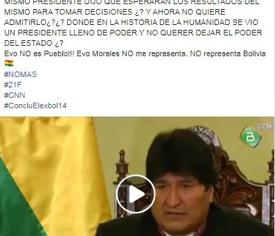 The video posted by the page is fake “Carlos Mesa Youth”