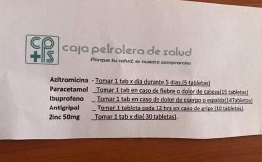 Caja Petrolera de Salud brinda recetario público para pacientes COVID-19 –  Bolivia Verifies