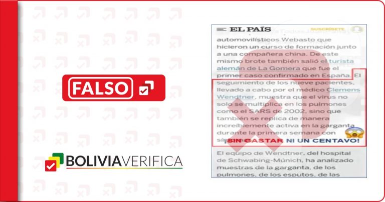 Periódico El País no publicó que las gárgaras con sal curan la Covid-19