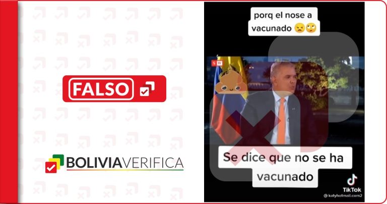 Es falso que el presidente de Colombia no se vacunó contra el coronavirus, el video que circula es antiguo