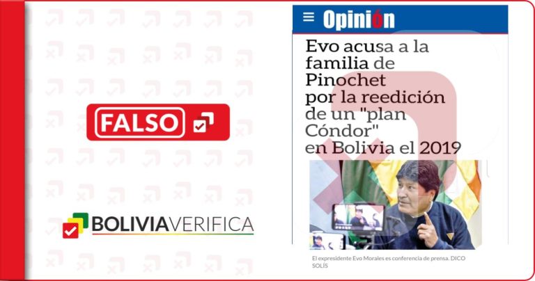 Opinión no publicó titular de Morales sobre la familia Pinochet y el ‘Plan Cóndor’