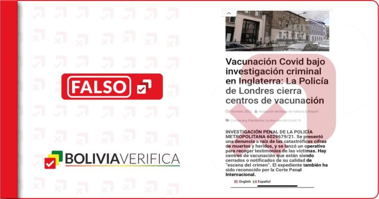 La Policía de Londres no cerró centros de vacunación ni está investigando la vacunación