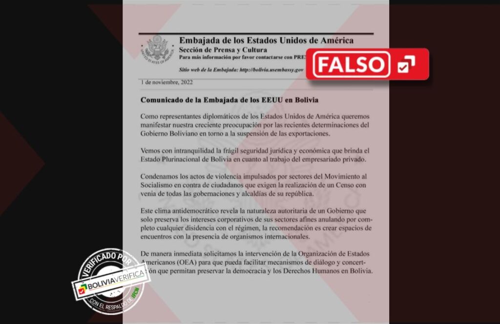 01-11 Comunicado Embajada Estados Unidos
