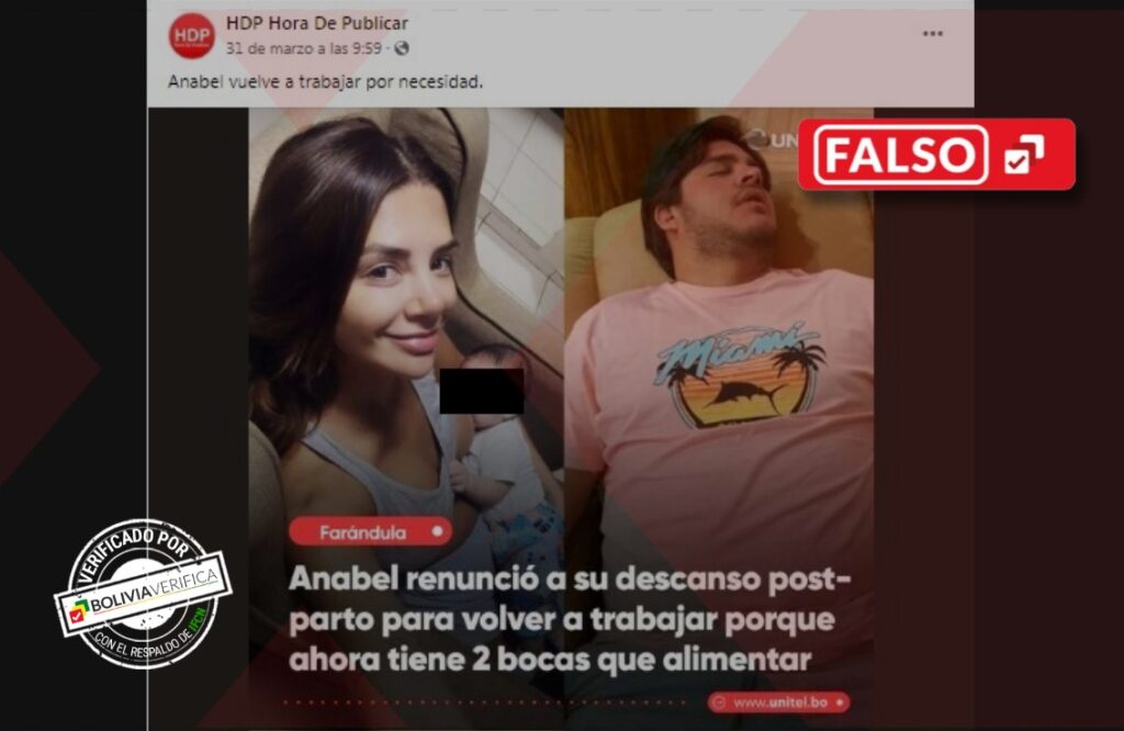 Unitel no publicó que Anabel Angus renunció a su descanso posparto para